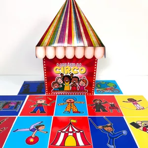 Imagem de capa para o Ebook Caixa - O que tem no Circo com desenhos