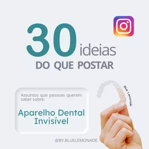 Imagem de capa para o Ebook Ideias de conteúdo para Dentista - Aparelho Dental Invisível