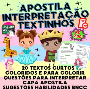 Imagem de capa para o Ebook APOSTILA INTERPRETAÇÃO TEXTINHOS