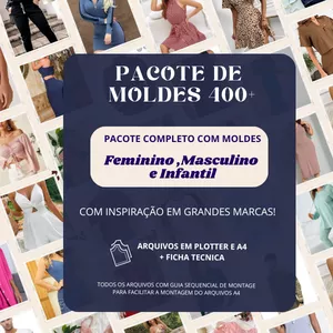 Imagem do curso Pacote de Moldes 400+  Com Bônus