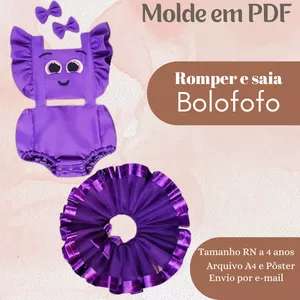 Imagem de capa para o Ebook MOLDE EM PDF ROMPER E SAIA BOLOFOFO