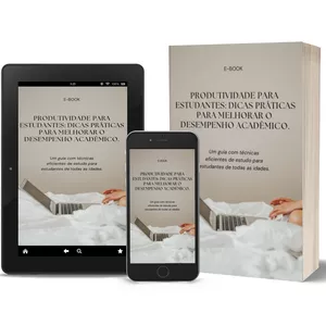 Imagem de capa para o Ebook Produtividade para Estudantes: Dicas Práticas para Melhorar o Desempenho Acadêmico.
