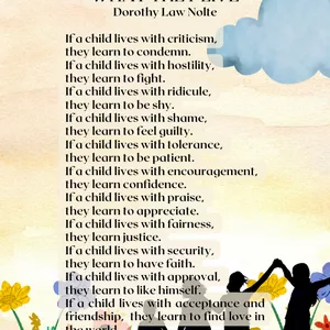 Cover image for Online course Children Day poster - Children Learn What They Live poem