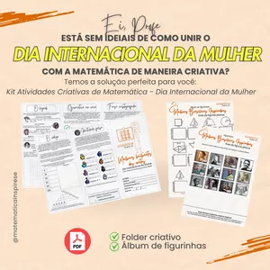 Imagem de capa para o Ebook Kit Atividades Criativas de Matemática - Dia Internacional da Mulher