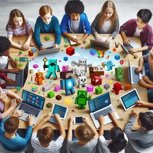 Imagem de capa para o Curso online Programação com Minecraft