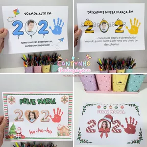 Imagem de capa para o Ebook 🎄✨ KIT DE ATIVIDADES 2025 – CARIMBO COM AS MÃOS! ✋💖 