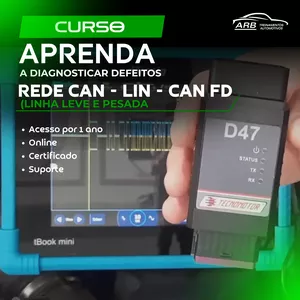 Imagem do curso APRENDA A DIAGNOSTICAR DEFEITOS NA REDE CAN - LIN - CAN FD (LINHA LEVE E PESADA)