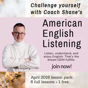 Cover image for Online course Coach Shane's American English Listening - April 2016