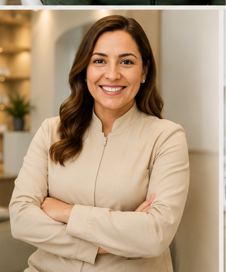 Juliana M., dentista, dona de clínica com equipe própria