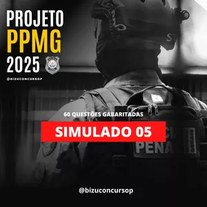 Imagem de capa para o Ebook SIMULADO 05 PRÉ-EDITAL PPMG 2025
