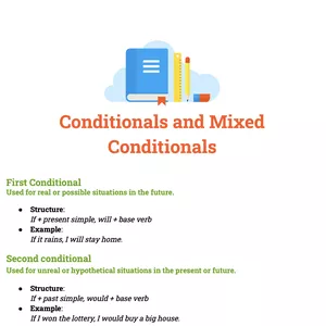 Cover image for Online course English Lesson Worksheet: Conditionals and Mixed Conditionals