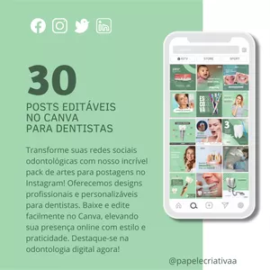 Imagem do curso Pack de artes para Dentista + bônus