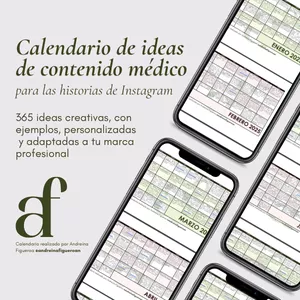 Imagen de portada para Ebook Calendario de ideas de contenido médico para las historias de Instagram