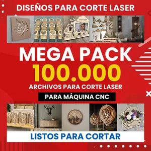 Imagen de portada para Ebook 🔥MEGA PACK PARA CORTE LASER 100.000 DISEÑOS 🔥