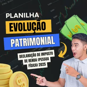 Imagem de capa para o Ebook 📊 Planilha Evolução Patrimonial – IRPF 2025 🦁