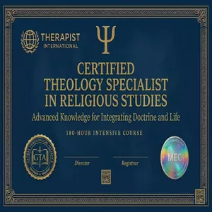 Imagem de 📜 Especialização em Teologia 📜 ESTUDOS BÍBLICOS – Teólogo + Livro DIGITAL + Registro Profissional + Crachá Digital + Mapas Mentais + Cartilhas + Resumos + Exercícios + Práticas criado por Cursos De na hotmart