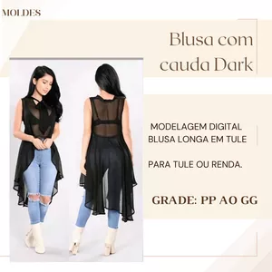 Imagem de capa para o Ebook Molde Blusa Cauda Dark