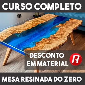 Curso Curso Mesa Resinada do Zero - River Table - Multieduk