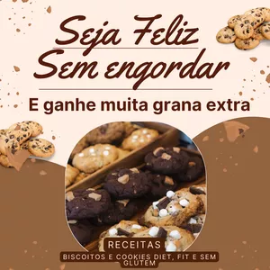 Imagem de capa para o Ebook FATURANDO COM COOKIES E BISCOITOS FIT