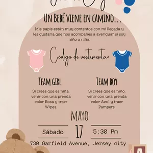 Imagen de portada para Ebook Invitación de Baby Shower o Revelación de Sexo (Gender reveal).