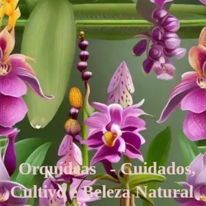 Imagem de capa para o Ebook Orquídeas- Cuidados - Cultivo E Beleza Natural