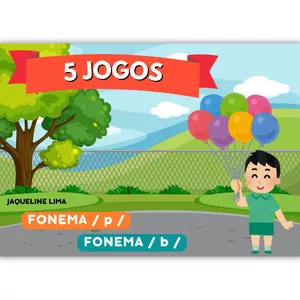 Imagem de capa para o Ebook 5 JOGOS - FONEMAS / P / E / B /