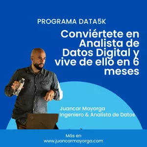 Imagen de portada para Curso online Data5k - Programa Analista de Datos Digital 