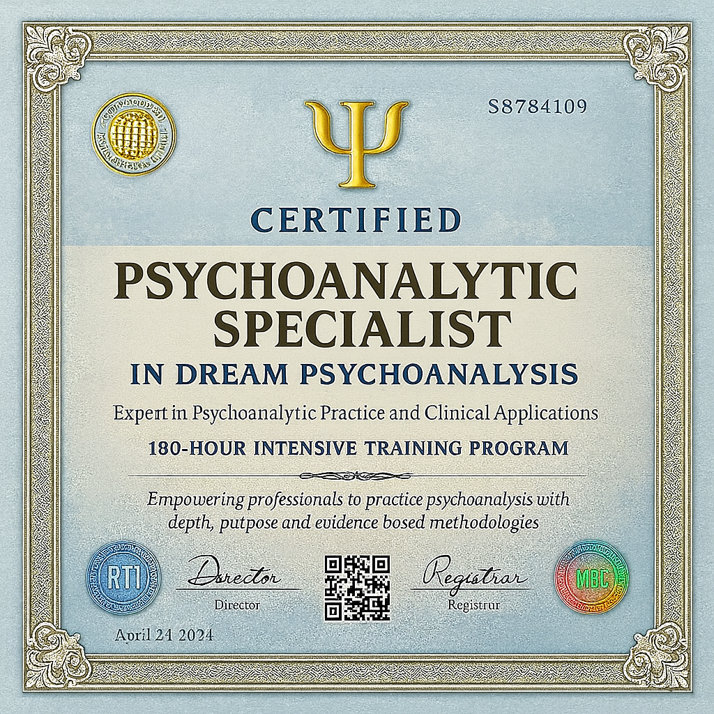 Imagem do curso Formação Especialização em Psicanálise dos Sonhos - Psicanalista + Livro + Registro Profissional + Crachá Digital + Mapas Mentais + Cartilhas + Resumos +Exercícios + Práticas 