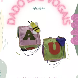 Imagem de capa para o Ebook E-Book Dado Pedagógico Vogais