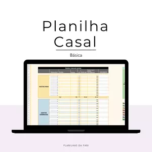 Imagem de capa para o Ebook Planilha Financeira para Casal - Básica