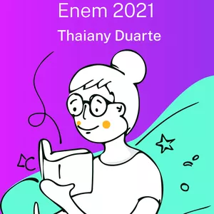 Imagem de capa para o Ebook Cronograma Enem 2021 - Thaiany Duarte