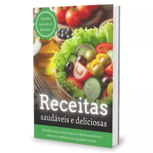 Imagem de capa para o Ebook Receitas Saudáveis e Deliciosas