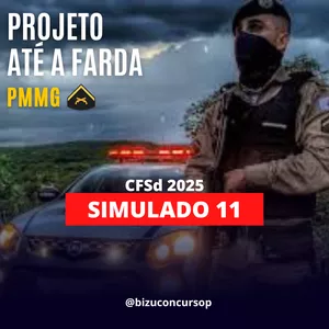 Imagem de capa para o Ebook SIMULADO 11 PÓS-EDITAL CFSd PMMG 2025