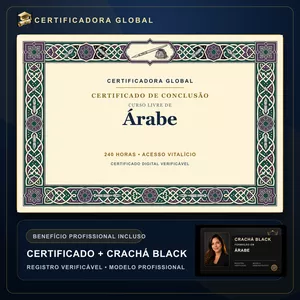 🔥 BOLSA 100% [APLICADA] - [MATRÍCULA] CURSO DE FORMAÇÃO EM ÁRABE - ACESSO VITALÍCIO - CRACHÁ BLACK + REGISTRO - CASHBACK R$ 25 - BÔNUS APOSTILA EXTRA - FP