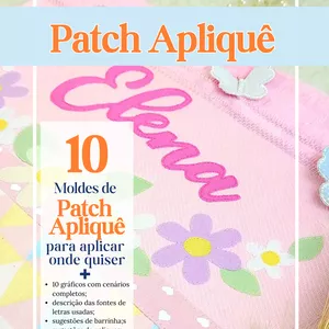 Imagem de capa para o Ebook Apostila Moldes Patch Apliqué