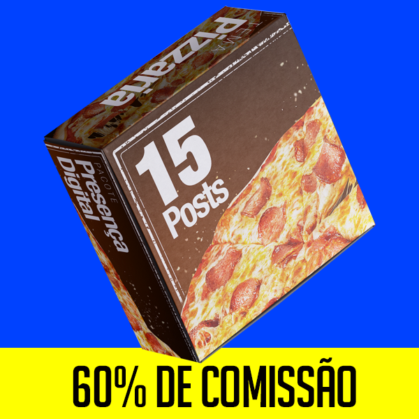 Imagem do curso Pacote de Post para Pizzaria - CMZ (15 Posts)