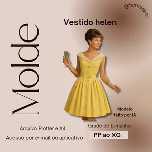 Imagem de capa para o Ebook Molde vestido Helen