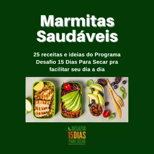 Imagem de capa para o Ebook Marmitas Saudáveis - rotina alimentar deliciosa e sem culpa.
