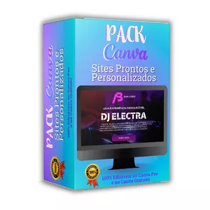 Imagem de capa para o Ebook Pack Sites Editáveis Canva