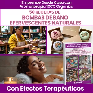 Imagen de portada para Curso online 50 Recetas de Bombas de Baño Efervescentes Naturales con Efectos Terapéuticos