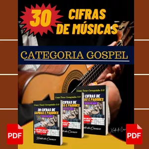 Imagem de capa para o Ebook 30 CIFRAS DE MÚSICAS GOSPEL, PARA CAVAQUINHO.