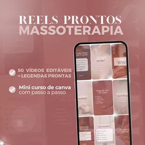 Imagem de capa para o Ebook Pack REELS para MASSOTERAPIA