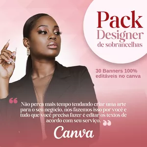 Imagem de capa para o Ebook PAC DE ARTES EDITÁVEIS  - DESIGN DE SOBRANCELHAS