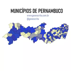 Imagem de capa para o Curso online Municípios de Pernambuco - Mapa Editável para PowerPoint e SVG v2.0