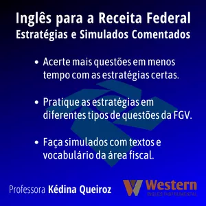 Imagem de capa para o Curso online Inglês para a Receita Federal - Estratégias e Simulados Comentados