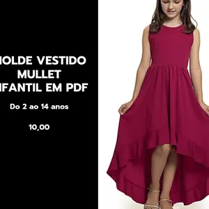 Imagem de capa para o Curso online Molde vestido mullet infantil em pdf