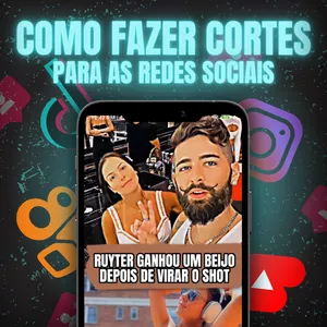 Imagem de capa para o Ebook COMO FAZER CORTES PARA AS REDES SOCIAIS