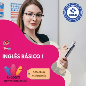 Imagem de capa para o Ebook CURSO INGLÊS BÁSICO - E-book com Certificado ABED 40HRS