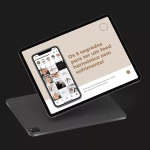 Imagem de capa para o Ebook Os 5 segredos para ter um feed harmônico sem sofrimento!
