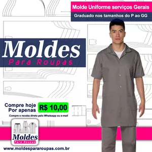 Imagem de capa para o Curso online Molde PDF Uniforme Serviços Gerais P ao GG